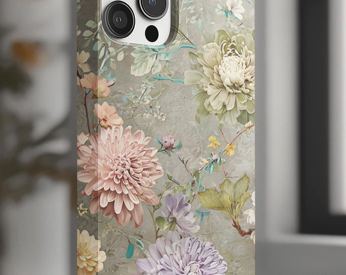 Floral Phone Cases, Tech Accessories, Gift for Her, Trendy Design, Stylish Phone Case for Women, Chic Floral chinoiserie Pattern