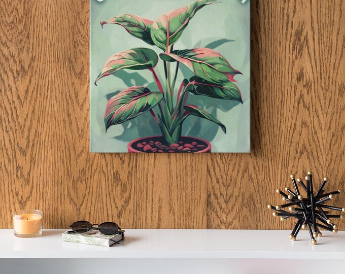 Botanical Canvas Wall Art, 'Nurture Your Roots, Embrace Your Bloom', Home Decor, Plant Lover Gift, Eco-Friendly Art