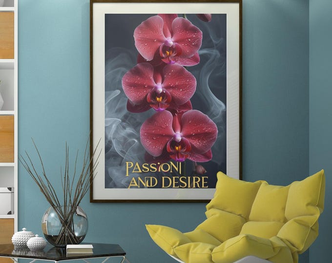 1 Digital Ethereal Background Red Glossy Petal Orchids, Flower Girlies Decor,Glossy Orchid Petals, Plant Lovers Print, Digital Print