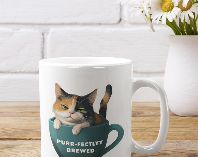 Sassy Cat Ceramic Mug, Cat Lover Mug, Funny Quote Coffee Cup, Gift for Cat Owner, Cat Lady Gift, Kitten Lover Tea Mug