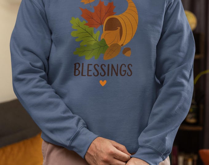 Thankful Harvest Crewneck Sweatshirt - Fall Fashion, Thanksgiving Gift, Cozy Apparel, Unisex Sweater, Autumn Vibes