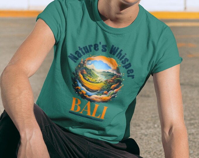 Nature's Whisper Bali Unisex T-Shirt, Perfect for Nature Lovers, Travel Enthusiasts, Summer Outfits, Eco-Friendly Gift, Adventure Tee