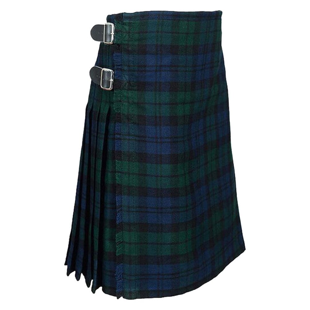 Men's 6 Yard Scottish Traditional Black Watch Kilts Tartan Highland Kilt 22 Tartans
