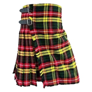 Scottish Traditional Buchanan Modern 8 Yard Heavy Weight Tartan Kilt - Men&#39;s Handmade Tartan Kilts