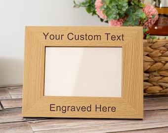 Custom Photo Frame,Engraved Any Text Picture Frame,Wedding Photo Frame For Couple,Family/Mom/Baby/Couple Photo Frame,Mother's Day Gift