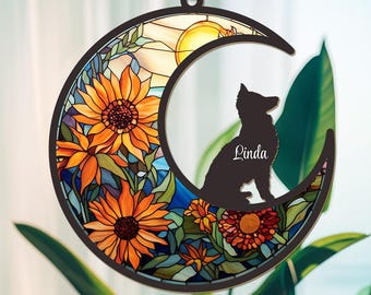 Rainbow Bridge Pet Personalized,Dog Memorial Suncatcher,Dog Memorial Gift,Remembrance Gift,Loss Of Dog Gift,Puppy Loss Gift,In Loving Memory
