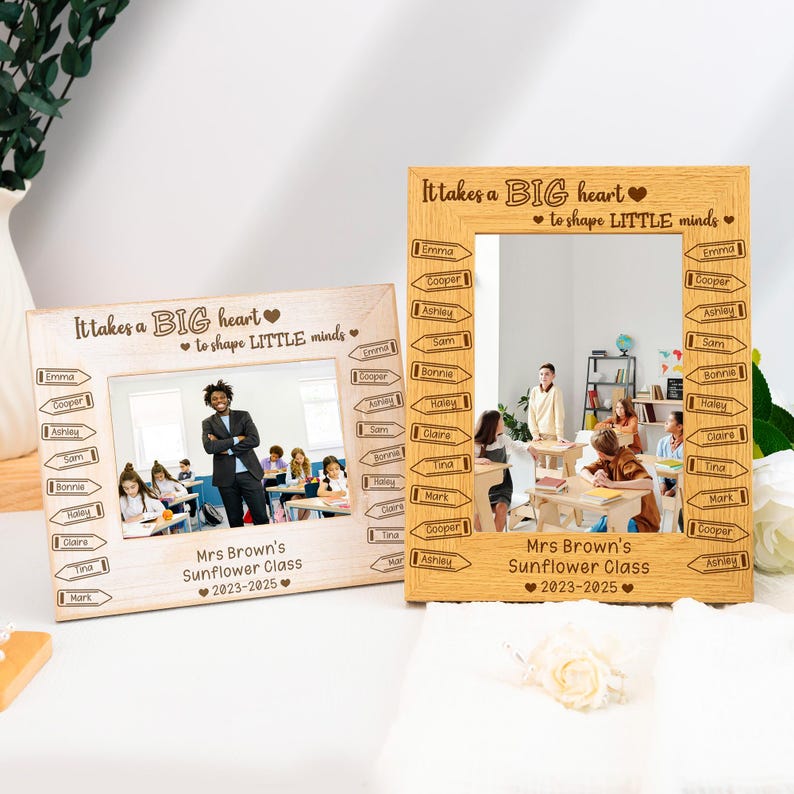 Custom Teacher Class Picture Frame,engraved Teacher Gift Photo Frame ...