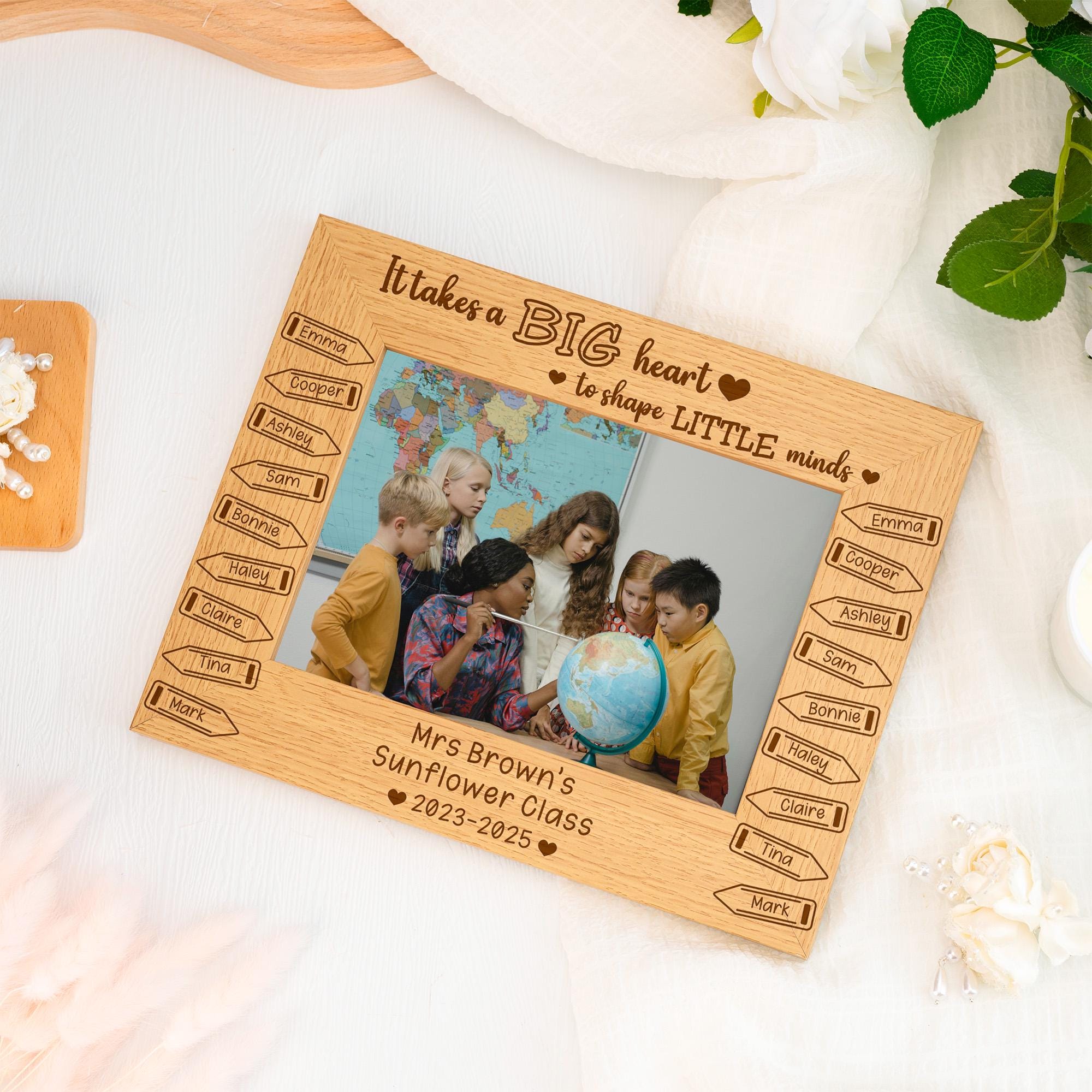 Custom Teacher Class Picture Frame,engraved Teacher Gift Photo Frame ...