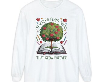 Book Tree Teacher Long Sleeve Shirt: Teacher Appreciation Gift