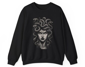 Medusa Head Sweatshirt | Mythological Gorgon Illustration