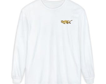 Samurai Tiger Long Sleeve T-Shirt: Japanese Woodblock Art
