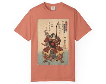 Samurai Warrior Print T-Shirt | Vintage Japanese Woodblock Art