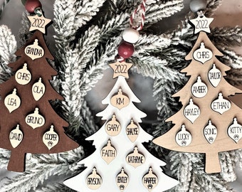 Personalized Family Keepsake Christmas Tree Ornament ~ Custom Christmas 2023 Family Ornament ~ Family Member Names Ornament Holiday Ornament