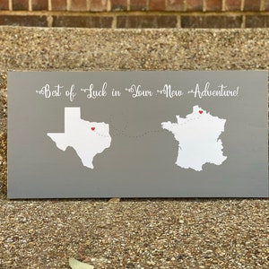 Housewarming New Home Moving Gift Custom Wood Sign - Best Friend Personalized Sign - Long Distance Friendship Gift Going Away Farewell Gift