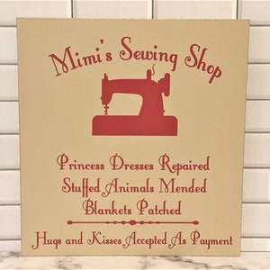 Celebrate Grandma’s love for sewing, quilting, and crafting with this handmade custom wood sewing room sign! Perfect for hanging in her sewing room, craft room, or quilting studio, this rustic wooden sign adds a warm, personal touch to her creative space. Whether you’re looking for a thoughtful gift for Grandma, a unique Mother’s Day present, or a way to make her sewing corner extra special, this personalized sign will be treasured for years to come. Customizable with any name you choose.