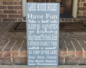 Lake House Décor Custom Lake Sign ~ Lake Life Lake House Sign ~ Lake House Wall Art Lake Décor For Lake House Gift Lake Sign For Lake House