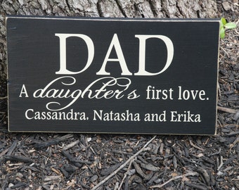 Personalized Gift For Dad Valentines Day Gift For Him ~ Gifts For Dad Birthday Gift From Daughter ~ Dad Gifts Custom Wood Sign ~ Step Dad