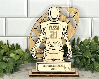 Football Jersey Personalized Gifts For Boys Awards Plaque | Football Gifts For Football Mom Coach Gift | Football Player Senior Night Gift