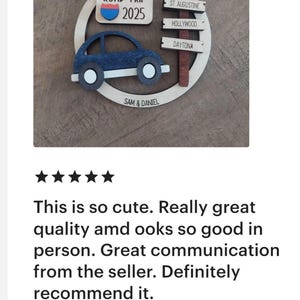 Add a touch of charm to your Christmas tree with our laser engraved wood road trip ornament. Handcrafted with love, this unique piece captures the essence of adventure. Perfect for travel enthusiasts and wanderlust souls! A wonderful gift for anyone who loves hitting the open road. We can add up to 7 locations on this ornament to customize this to your favorite adventure. Order yours today!