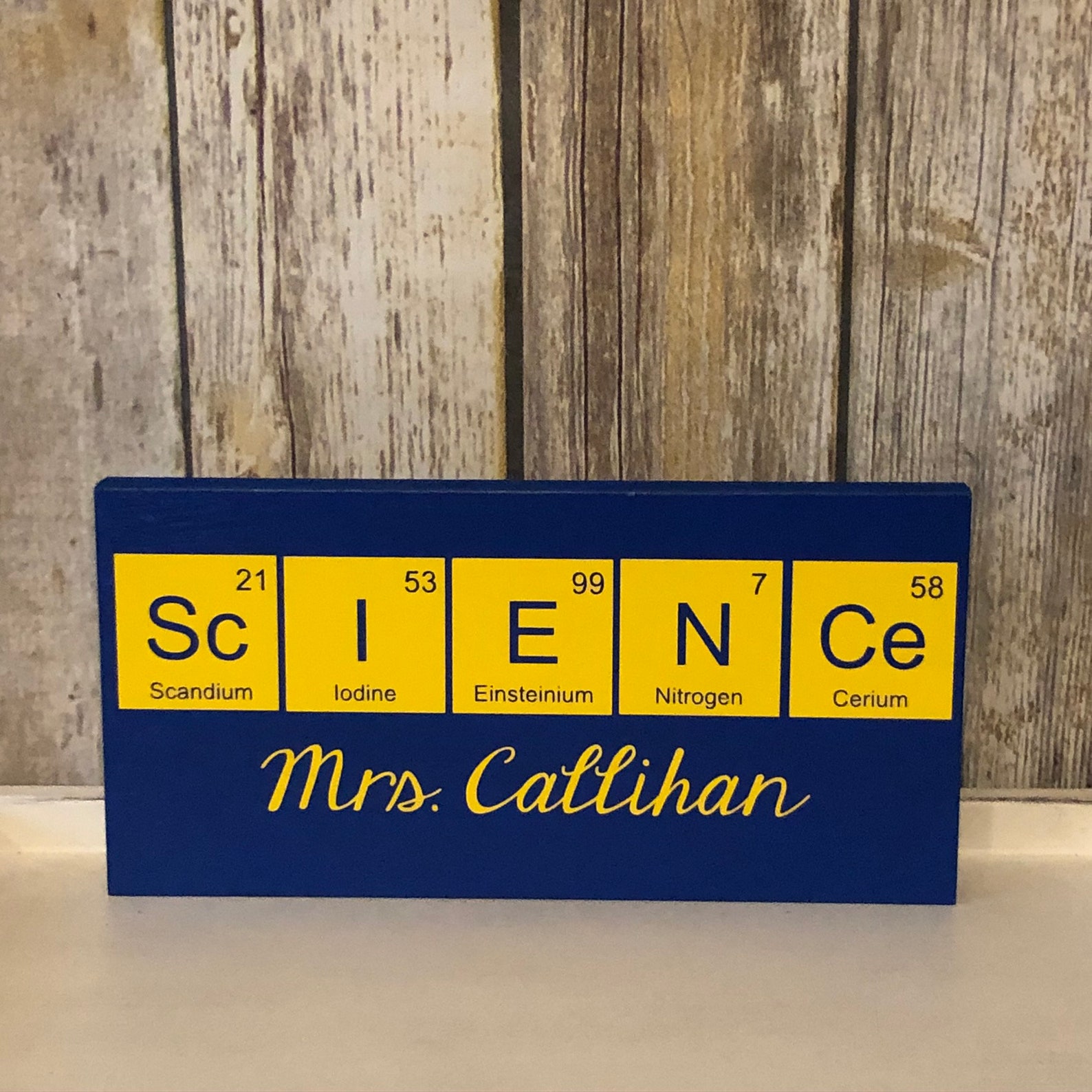 Science Teacher Gifts Personalized Periodic Table Teacher Etsy
