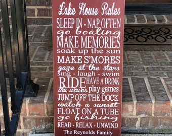 Lake House Décor For Lake House Gift ~ Lake Life Lake House Sign ~ Lake Art ~ Custom Lake Sign Lake House Wall Art ~ Lake Décor ~ Lake Signs