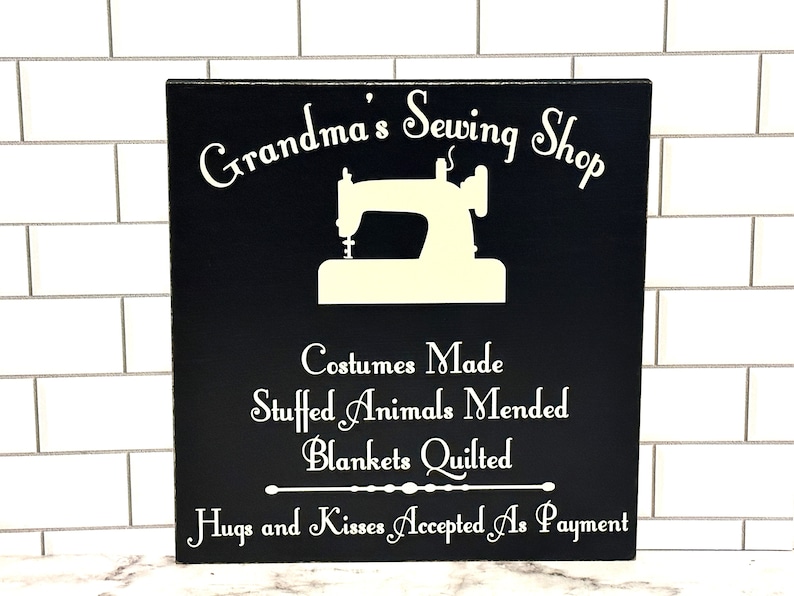 Celebrate Grandma’s love for sewing, quilting, and crafting with this handmade custom wood sewing room sign! Perfect for hanging in her sewing room, craft room, or quilting studio, this rustic wooden sign adds a warm, personal touch to her creative space. Whether you’re looking for a thoughtful gift for Grandma, a unique Mother’s Day present, or a way to make her sewing corner extra special, this personalized sign will be treasured for years to come. Customizable with any name you choose.