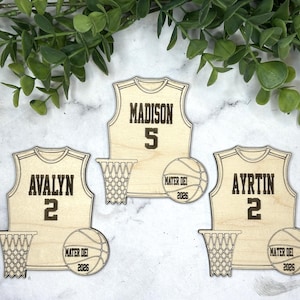 Basketball Magnet With Name ~ Personalized Basketball Gift Team ~ Gift From Coach ~ Custom Basketball Jersey ~ End Of Season Gift Magnet