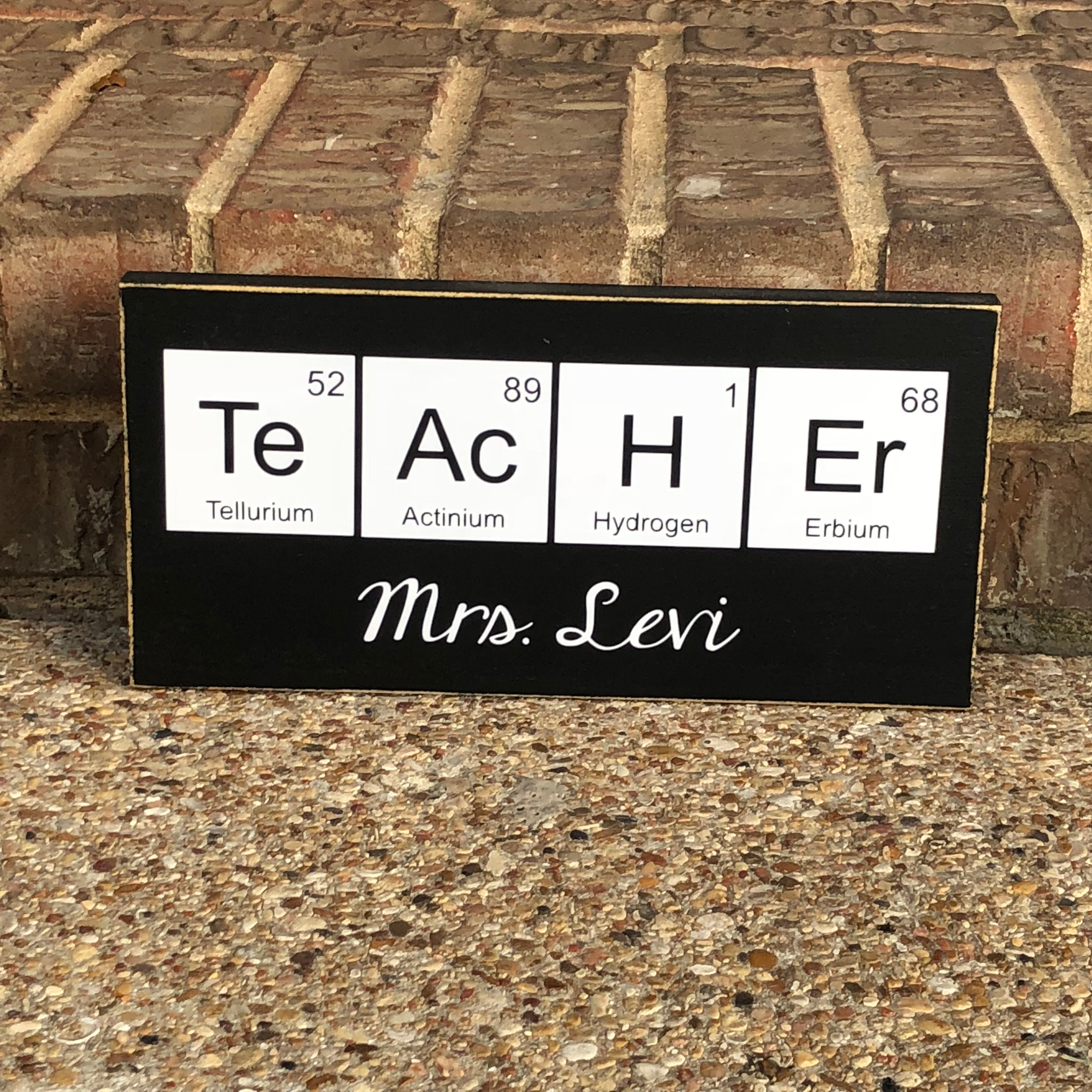 Teacher Desk Name Plate READY TO SHIP Science Teacher Gift Etsy