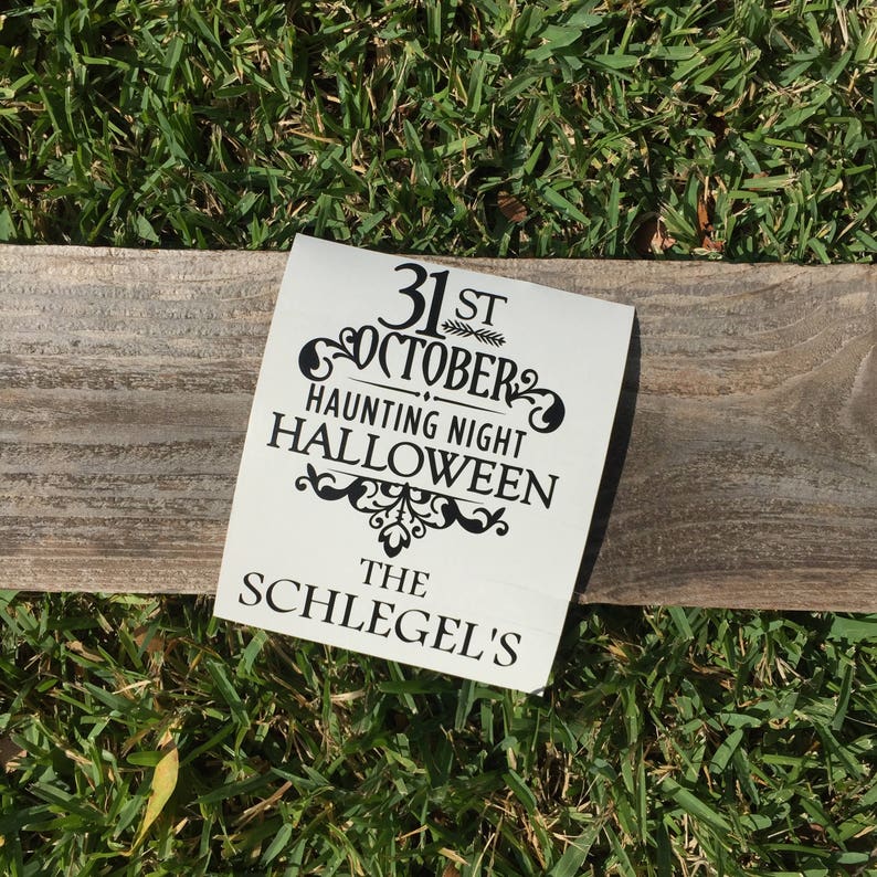 Halloween decal is a great way for you Jack O Lanterns to last even longer this year!  No carve pumpkin stickers easily apply to a real or faux pumpkin.  Great as porch decor, personalized decal or just fun for October 31!  PUMPKIN NOT INCLUDED.
