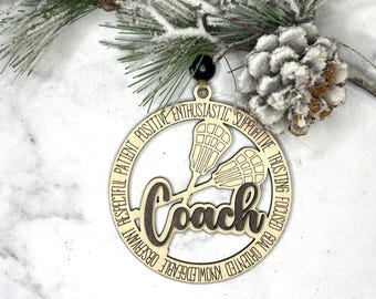 Personalized Lacrosse  Ornament - Lacrosse Coach Gift For Son Team Gift Sports Ornament - Custom Lacrosse Mom Gift - Christmas For Coach