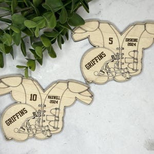 Football Team Gift Locker Decor Personalized Magnet - Back To School Football Gift Locket Magnet - Custom Laser Engraved Football Team Gift