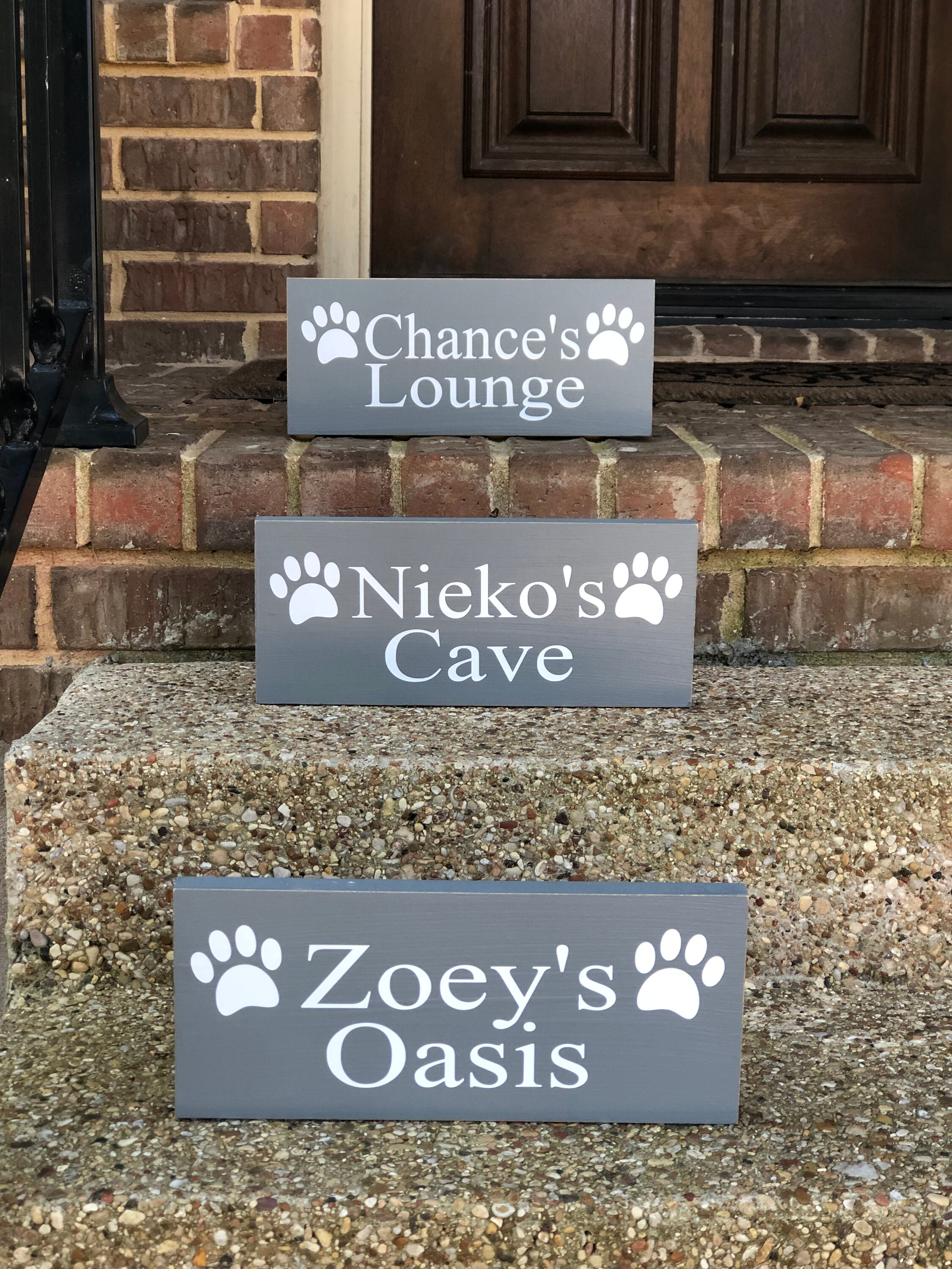 Pet Name Sign For Dog House Dog Name Sign Pet Owner Gift For Etsy