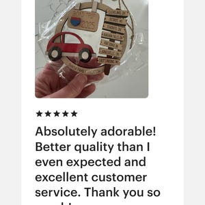 Add a touch of charm to your Christmas tree with our laser engraved wood road trip ornament. Handcrafted with love, this unique piece captures the essence of adventure. Perfect for travel enthusiasts and wanderlust souls! A wonderful gift for anyone who loves hitting the open road. We can add up to 7 locations on this ornament to customize this to your favorite adventure. Order yours today!