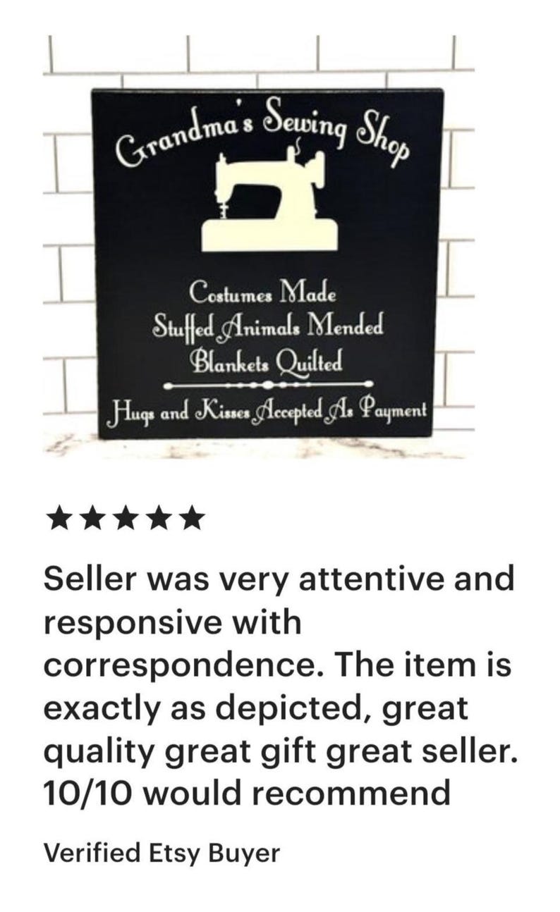 Celebrate Grandma’s love for sewing, quilting, and crafting with this handmade custom wood sewing room sign! Perfect for hanging in her sewing room, craft room, or quilting studio, this rustic wooden sign adds a warm, personal touch to her creative space. Whether you’re looking for a thoughtful gift for Grandma, a unique Mother’s Day present, or a way to make her sewing corner extra special, this personalized sign will be treasured for years to come. Customizable with any name you choose.