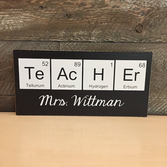 Teacher Desk Name Plate Science Teacher Gift Back To Etsy