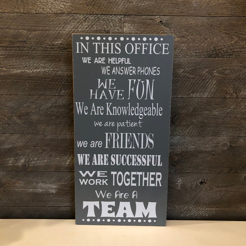 Bosses Day Office Decor Gift Office Rules Gift For Boss Etsy