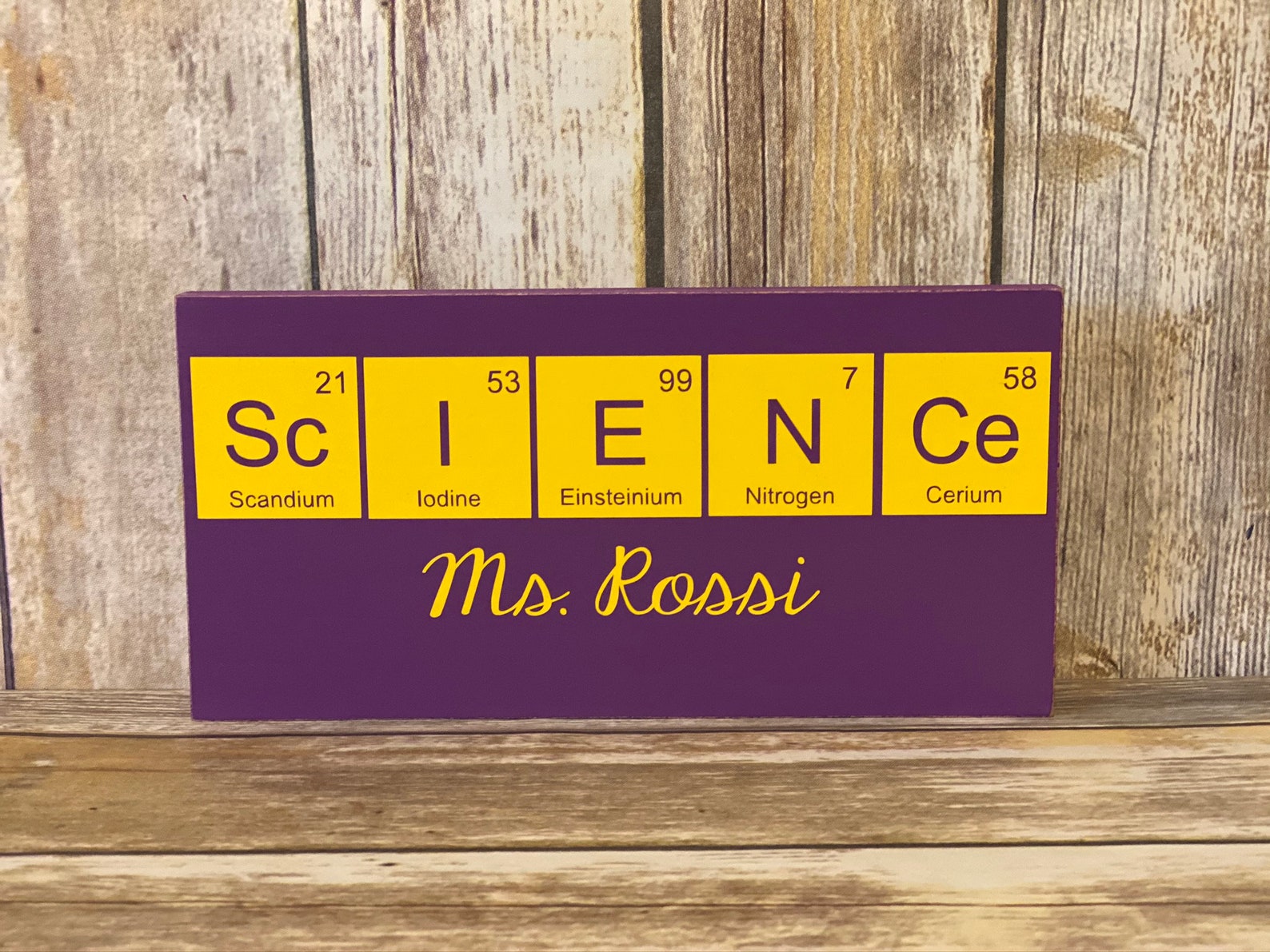 Science Teacher Gifts Personalized Periodic Table Teacher Etsy