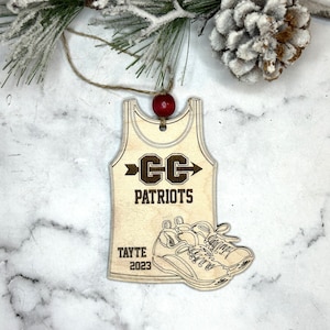 Cross Country Gifts Christmas Ornaments Personalized Gift ~ Stocking Stuffer Cross Country Runner Gift Custom Ornament ~ XC Tree Ornament