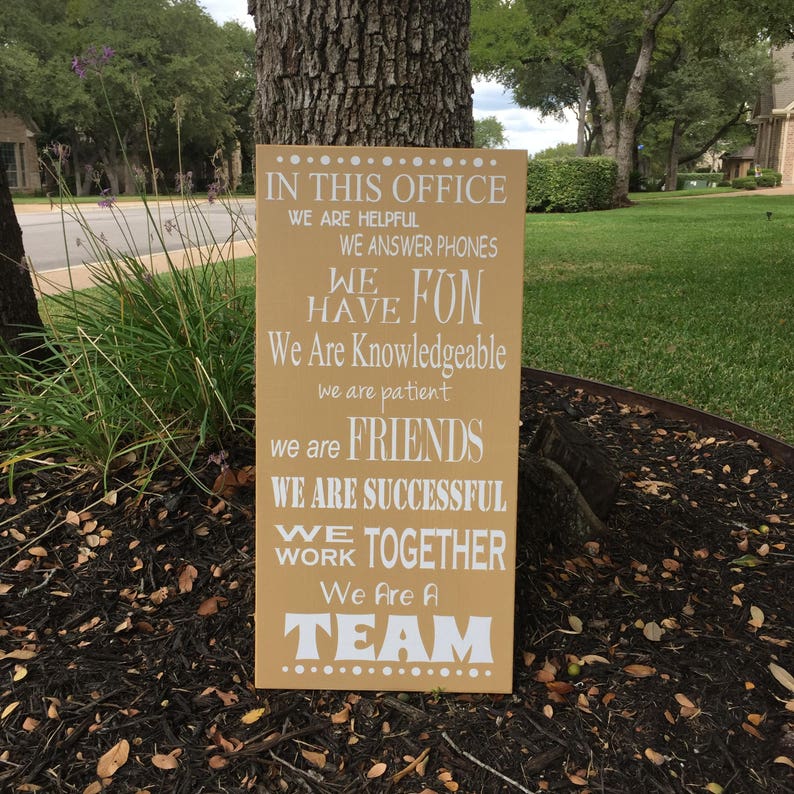 Bosses Day Office Decor Gift Office Rules Gift For Boss Etsy