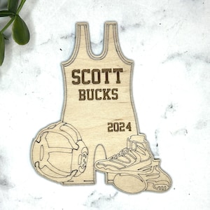 Personalized Wrestling Magnet - Custom Engraved Gift for Wrestlers - Senior Gift Locker Décor - Laser Cut Wresting Gifts For Wrestling Mom