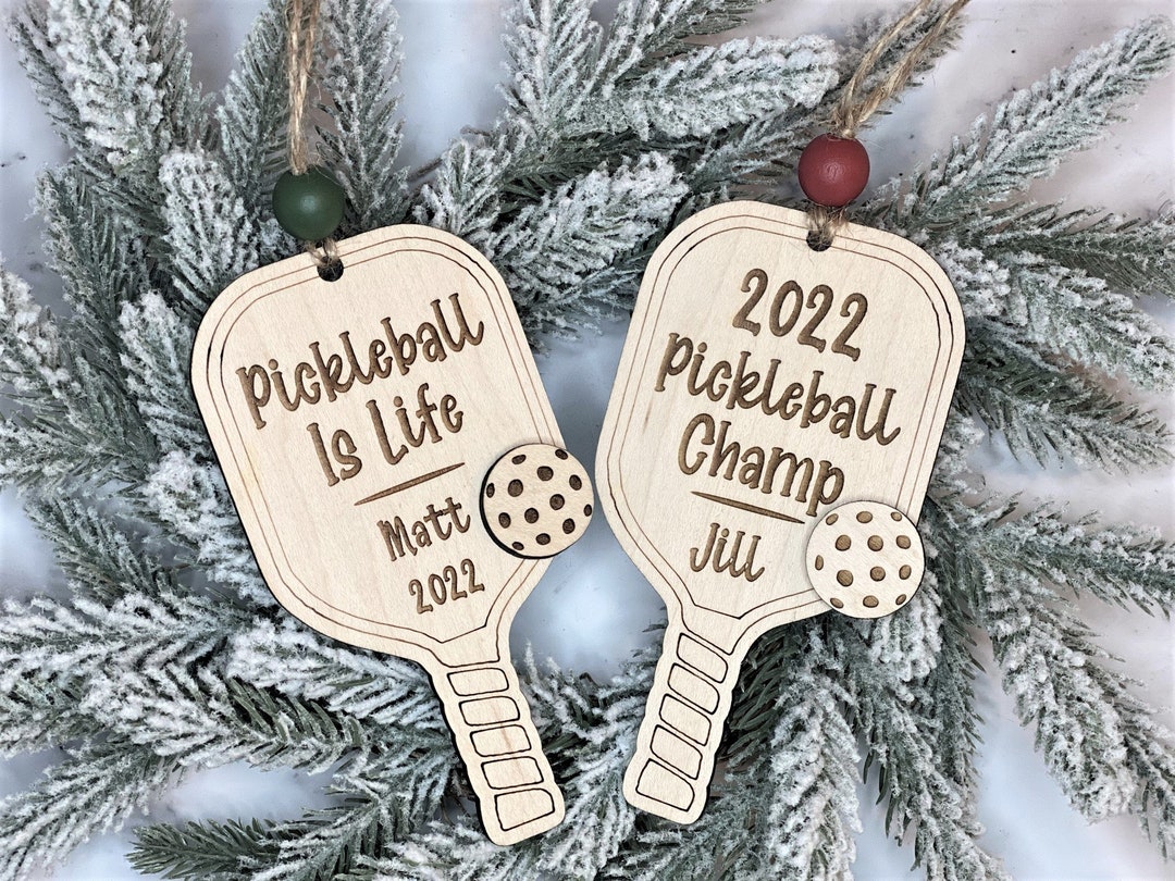 Pickleball Ornament Personalized Pickleball Champ Ornament Etsy