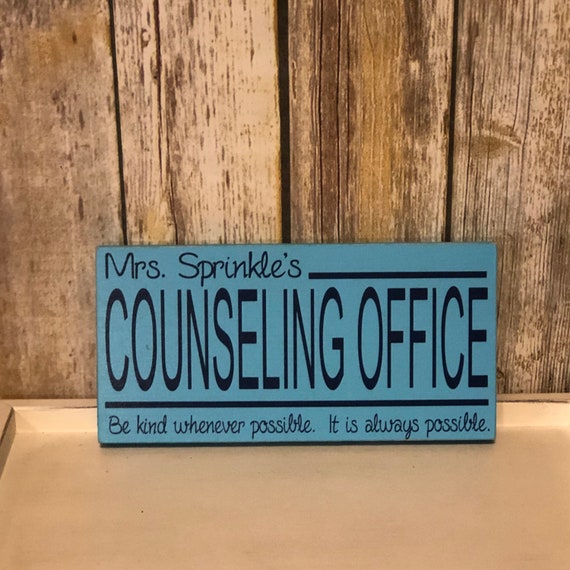 School Counselor Desk Name Plate School Psychologist Etsy
