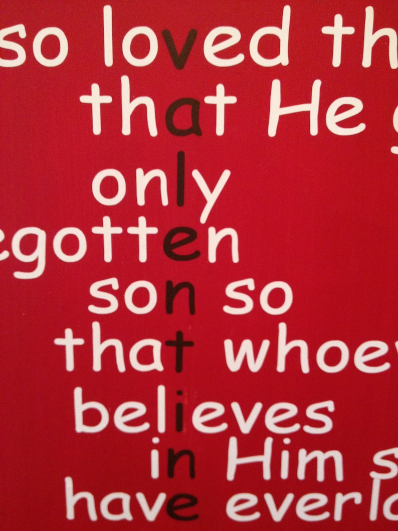 Valentine Sign Valentine's Day Decor For God So Loved | Etsy