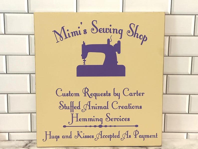 Celebrate Grandma’s love for sewing, quilting, and crafting with this handmade custom wood sewing room sign! Perfect for hanging in her sewing room, craft room, or quilting studio, this rustic wooden sign adds a warm, personal touch to her creative space. Whether you’re looking for a thoughtful gift for Grandma, a unique Mother’s Day present, or a way to make her sewing corner extra special, this personalized sign will be treasured for years to come. Customizable with any name you choose.