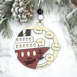 Personalized Cruise Christmas Ornaments | Family Vacation Fish Extender Gifts Custom Ornament Travel Gift | Family Ornament Cruise Gifts image 16
