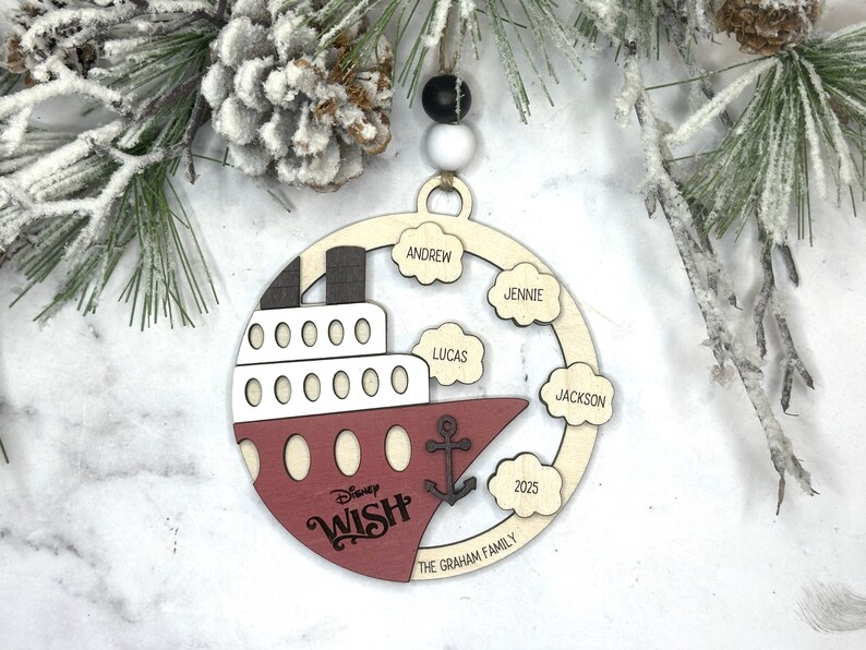 Personalized Cruise Christmas Ornaments | Family Vacation Fish Extender Gifts Custom Ornament Travel Gift | Family Ornament Cruise Gifts image 16