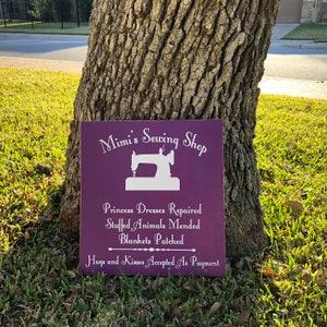 Celebrate Grandma’s love for sewing, quilting, and crafting with this handmade custom wood sewing room sign! Perfect for hanging in her sewing room, craft room, or quilting studio, this rustic wooden sign adds a warm, personal touch to her creative space. Whether you’re looking for a thoughtful gift for Grandma, a unique Mother’s Day present, or a way to make her sewing corner extra special, this personalized sign will be treasured for years to come. Customizable with any name you choose.
