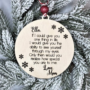 Custom To My Daughter Ornament ~ Personalized Mother Daughter Keepsake Ornament ~ Custom Christmas 2025 Ornament For Child Holiday Ornament