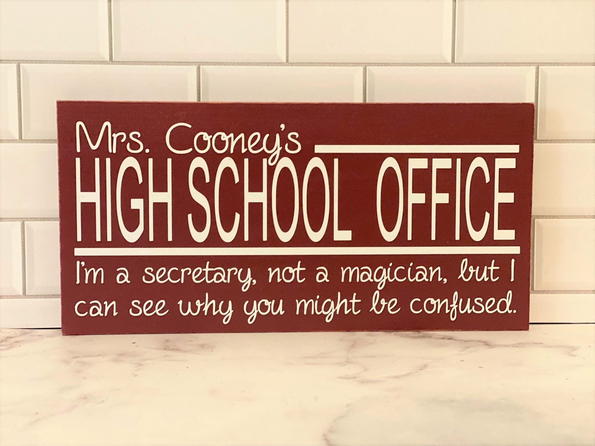 Funny Secretary Gift for High School Secretary Personalized - Etsy
