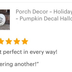 Halloween decal is a great way for you Jack O Lanterns to last even longer this year!  No carve pumpkin stickers easily apply to a real or faux pumpkin.  Great as porch decor, personalized decal or just fun for October 31!  PUMPKIN NOT INCLUDED.